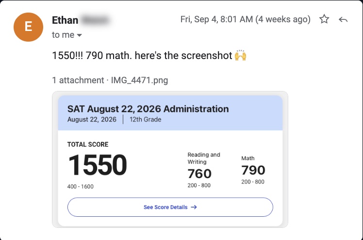 Message from Ethan